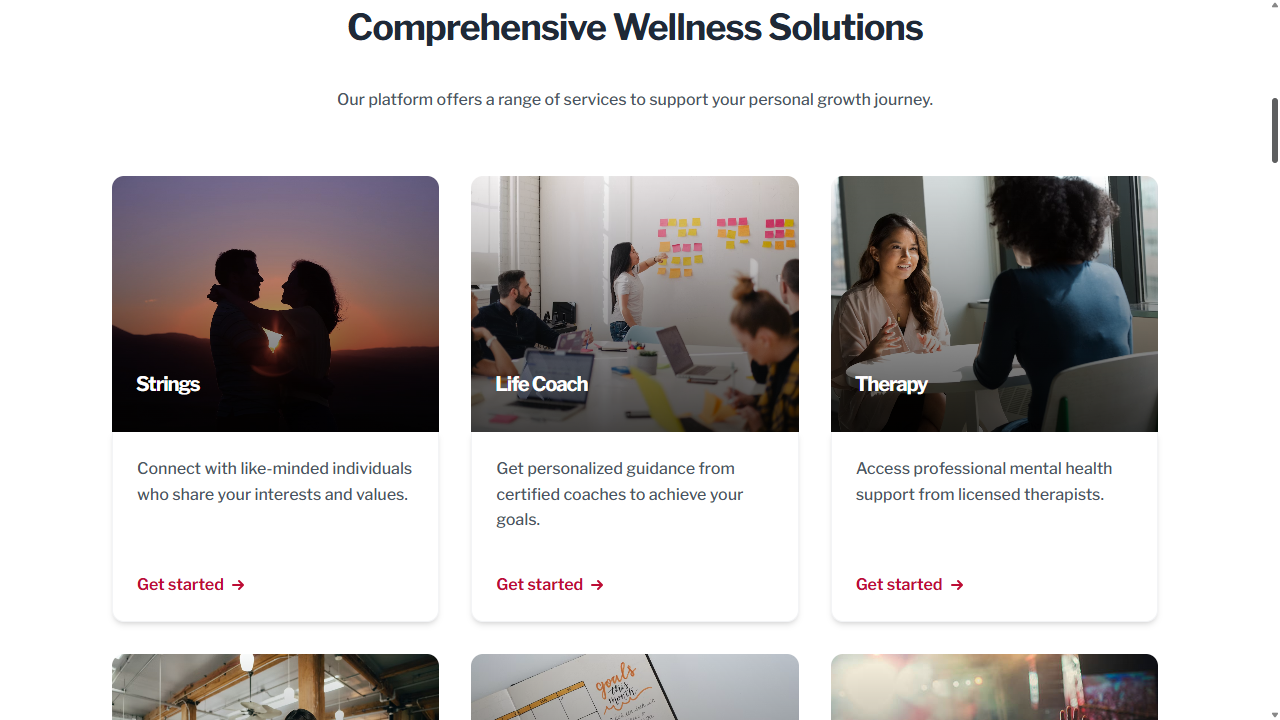 RendezvousCare comprehensive wellness platform services page